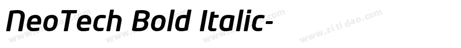 NeoTech Bold Italic字体转换